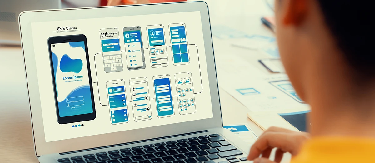uso del marketing visual en una interfaz para móvil